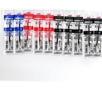 Uni Jet Stream Lot de 10 stylos à bille multicolores avec noyau de 0,7 mm (cinq noirs, trois rouges, deux bleus)