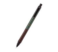 Uni Kuru Toga Porte-mine en bois, 0,5 mm, rotation automatique du plomb, poignée en bois et corps en métal, vert forêt (M5KW1P.88)