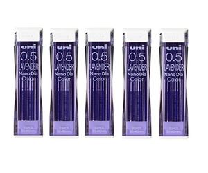 Uni NanoDia Color Mechanical Pencil Leads 0.5mm Lavender, 5 Pack/total 100 Leads Value Set with Ecology Sticky Notes