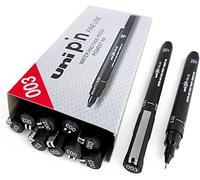 Uni Pin Fineliner Dessin Stylo - Noir - 0,03 mm - Boîte de 12