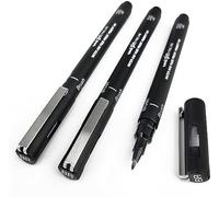 Uni Pin - Stylo à pointe pinceau pour dessin - Noir - Lot de 6