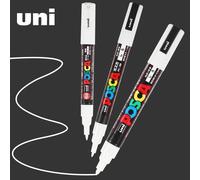 Uni Posca marqueurs blancs, stylo de peinture permanente étanche acrylique PC-1M 3M 5M affiche POP fournitures d'art publicitaire posca marcadores PC-1M(white 1pcs )