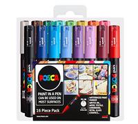 Uni POSCA PC-1M Lot de 16 marqueurs à peinture dans pochette en plastique multicolore