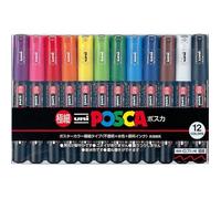 Uni-posca PC-1M Paint Marker Pen - Extra Fine Point - Set of 12 (japan import): Fournitures de bureau