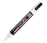 Mitsubishi Pencil Marqueur Posca PC5M Pointe moyenne 1,8 à 2,5 mm Blanc
