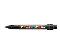Uni Posca Pcf-350 Noir Couleur Peinture marqueur 0,1 mm - 10 mm Brosse Pointe écrit sur n'importe quelle Surface en métal Verre Bois Tissu Plastique Pierre (lot de 1)