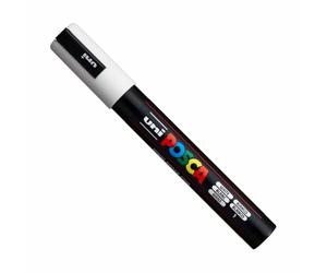 uni Réf 9002111 Posca PC5M Marqueur Pointe moyenne Trait 1,8-2,5 mm Blanc Lot de 12 (Import Royaume Uni)