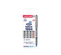 Uni Roller Eye pointe de 0,7 mm - corps gris couleurs d'encre assorties