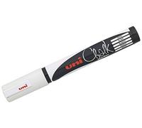 Marqueur craie Uni-Ball Chalk pointe ogive moyenne 1,8 à 2,5 mm - blanc