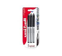Uniball Air UB-188-L Pack de 3 Stylos à bille encre permanente pointe sensation stylo plume Noir
