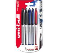 Uniball Air Uba-188-L Pack Of 5 Ballpoint Pens With Permanent Ink Fountain Pen - Black/Red/Blue