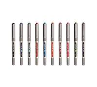 UNIBALL EYE, 10 Rollers Encre liquide - Ecriture moyenne 0,7mm, Multicolore | Uni Mitsubishi Pencil - UB157 Medium - Super Ink Longue durée, résistante et infalsifiable - Écriture douce, fluide