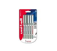 Uniball Eye Fine UB-157 Pack de 5 Stylos à bille pointe 0,7 mm Noir/Bleu/Rouge