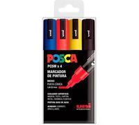 Uniball Marker Posca Pc-5m/4c Marqueur Non Permanent 1.8mm-2.5mm Couleurs Assorties Basic -Case 4u-.