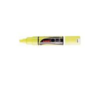 Marqueur craie liquide Uni-Ball Chalk pointe biseautée large 8 mm - jaune