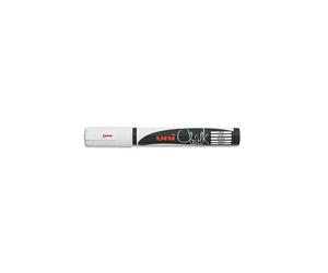 Uniball Marqueur Craie Chalkmarker, Pointe Ogive Moyenne, Pour Les Tableaux Noirs, Menus Coloris Blanc