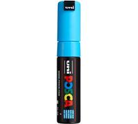 UNIBALL Marqueur peinture à l'eau, encre à pigmentation bleu clair, pointe large UNI POSCA PC8K