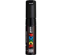UNIBALL Marqueur peinture à l'eau, encre à pigmentation noir, pointe large UNI POSCA PC8K