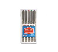 Uniball Pochette De 5 Stylos Feutre À Bille Pointe Métal Fine Assortis Uni Mitsubishi Eye Ub157