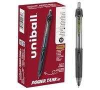 Uniball Power Tank RT Stylo-bille rétractable Bold 1 mm Encre noire Corps fumé/noir