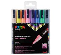 UNIBALL Set de 8 Marqueurs PC3M Pte conique fine Couleurs pastel