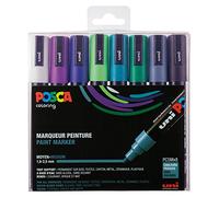 Posca Marqueur à pigment PC-5M – étui de 8, couleurs froides