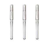 UNIBALL SIGNO UM153, 3 Rollers Encre gel - Ecriture large 1,0mm - Blanc | Uni Mitsubishi Pencil - Super Ink opaque et couvrante sur supports foncés - Carterie, scrapbooking et loisirs créatifs