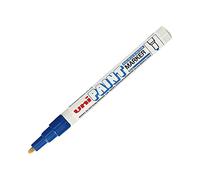 Uniball Uni Paint PX21/BF Marqueur peinture à huile Pointe fine ogive Encre à pigmentation Bleu foncé Lot de 12