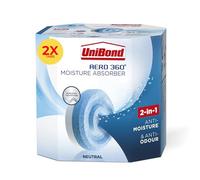UniBond AERO Lot de 2 pastilles de recharge neutres absorbantes et neutralisant les odeurs pour déshumidificateur AERO 360°, absorbeurs de condensation, lot de 2 (2 x 450 g)
