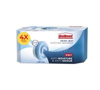 UniBond AERO Lot de 4 pastilles de recharge pour absorbeur d'humidité 360°, ultra absorbant et neutralisant les odeurs, pour déshumidificateur AERO 360°, absorbeurs de condensation, 450 g
