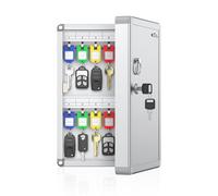 Uniclife 24 Clés Key Lock Box, Boîtier Mural pour Clés, Organisateur de Clés de Voiture avec Crémaillères et Étiquettes Inscriptibles, Armoire de Sécurité pour Clés pour Bureau, Hôtel & Entreprise