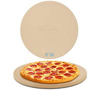 Unicook Plaque à pizza ronde de 40,6 cm en céramique résistante pour four et gril, résistante aux chocs thermiques, idéale pour la cuisson des croûtes de pizza, du pain et plus encore, avec grattoir