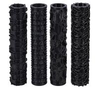 UNICRAFTALE 4 Pièces 4 Styles Jeu De Rouleaux à Texture De Rouleaux Texturés Pour Argile Design Unique Noir Rouleau à Texture De Mur Idéal Pour Modélisation De Miniatures Et Décors 100X23mm