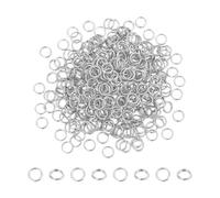 UNICRAFTALE 400Pcs Anneau de Jonction Fendu Acier Inoxydable 6mm Double Boucle Mini Porte Clés Anneaux de Saut Anneaux Fendus Connecteurs Anneau pour Porte Clés Bijoux Colliers Boucles D'Oreilles