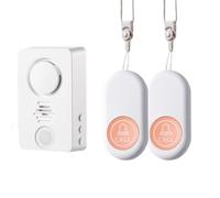 UnifearPro Bouton d'Appel sans Fil Émetteur d'Alerte Carillon Domestique Télécommande Portative Pression Unique pour Notifier , 805 Rechargeable 2 Boutons + 1 Sonnette avec Lanière