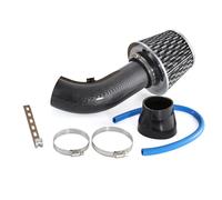 Unifizz Kit d'admission d'air froid universel 3" en aluminium, système d'admission d'air automobile avec tuyau haut débit et filtre lavable - Noir