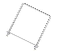 Unifizz Lot de 3 boulons en U carrés M8 en acier inoxydable 304 - Largeur intérieure 160 mm - Longueur avec écrous et plaque de cadre pour automobiles, bateaux, remorques
