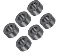 Unifizz Lot de 6 entretoises M5 en aluminium noir, 6Pcs tubes d'entretoise métalliques ronds 5,2 mm DI x 10 mm DE x 5 mm longueur - Entretoises en aluminium non filetées pour assemblages de