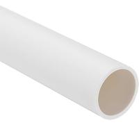 Unifizz Tuyau en PVC 27,2 mm ID 32 mm DE 350 mm de Longueur Tube Rond en Plastique Rigide à Impact Élevé pour Tuyau de Drainage et Manchon de Câble (Blanc)