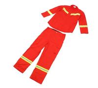 Uniforme de Pompier, Combinaison de Sauvetage de Pompier, Type Fendu Coupe-vent pour le Soudage et la Lutte contre les Incendies (XL (180 cm))