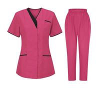 Uniforme Médicale Femme Offre Ensemble Haut Et Pantalons + Blouse Medicale Femmes Vêtements De Travail Uniformes Tenue Aide Soignante Professionnelle Infirmière Esthétique Uniforme Médical Tenue