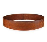 UNIGARDIA Bordure de Jardin pour Arbre en Acier corten, Ø 100 cm | Hauteur 20 cm, montage facile, bordure de pelouse ronde en métal, accessoires et 1 paire de gants incl.