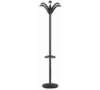 Unilux 100340711 Flora Portemanteau avec 6 Patères Acier/Polypropylène Noir 175 cm