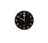 UNILUX Calm Horloge Murale 25cm Systeme Quartz Mouvement Silencieux, Noir