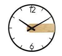 UNILUX Circle Horloge Murale 42cm Noir/Bambou
