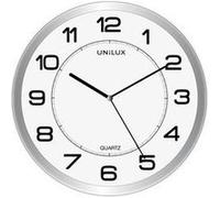 UNILUX Baltic Pendule Murale Silencieuse Ø31,5 cm Système Quartz Lisible Jusqu'à 35m Bois/Blanc, 26 x 26 x 4,5 cm