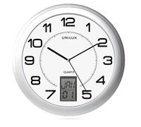 Unilux Horloge Murale Gris Métallisé à Mouvement De Haute Précision 30 Cm
