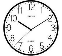 UNILUX Horloge murale/horloge à quartz NESSY, noir Noir G