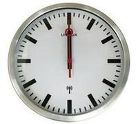 UNiLUX Horloge murale/horloge radiocommandée STATION Diamètre : 350 mm argenté