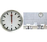 UNiLUX Horloge murale/horloge radiocommandée STATION Diamètre : 350 mm argenté